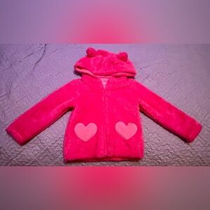 Pink full zip with hoodie size 3T